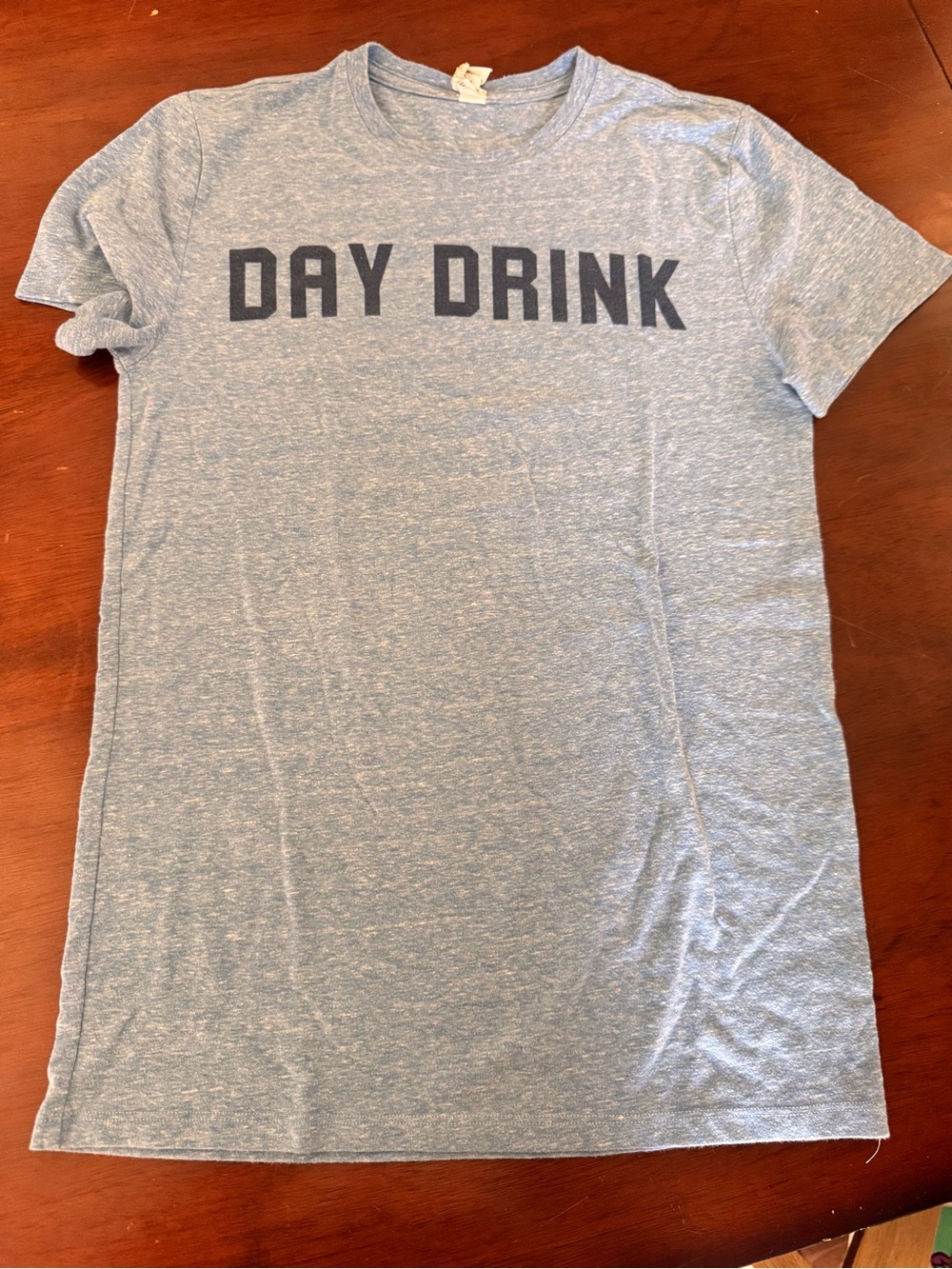 Day Drink Graphic Tee - Heather Light Blue